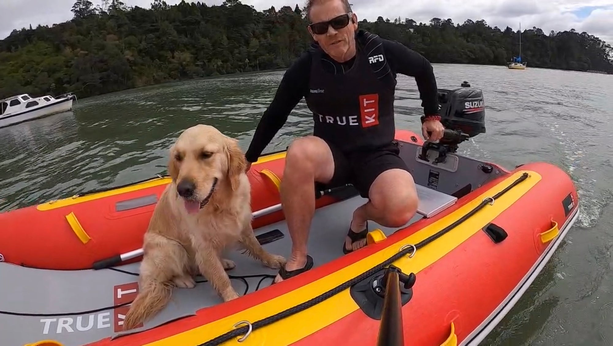 True Kit Discoverys are perfect dog boats with the landing craft bow making access very easy