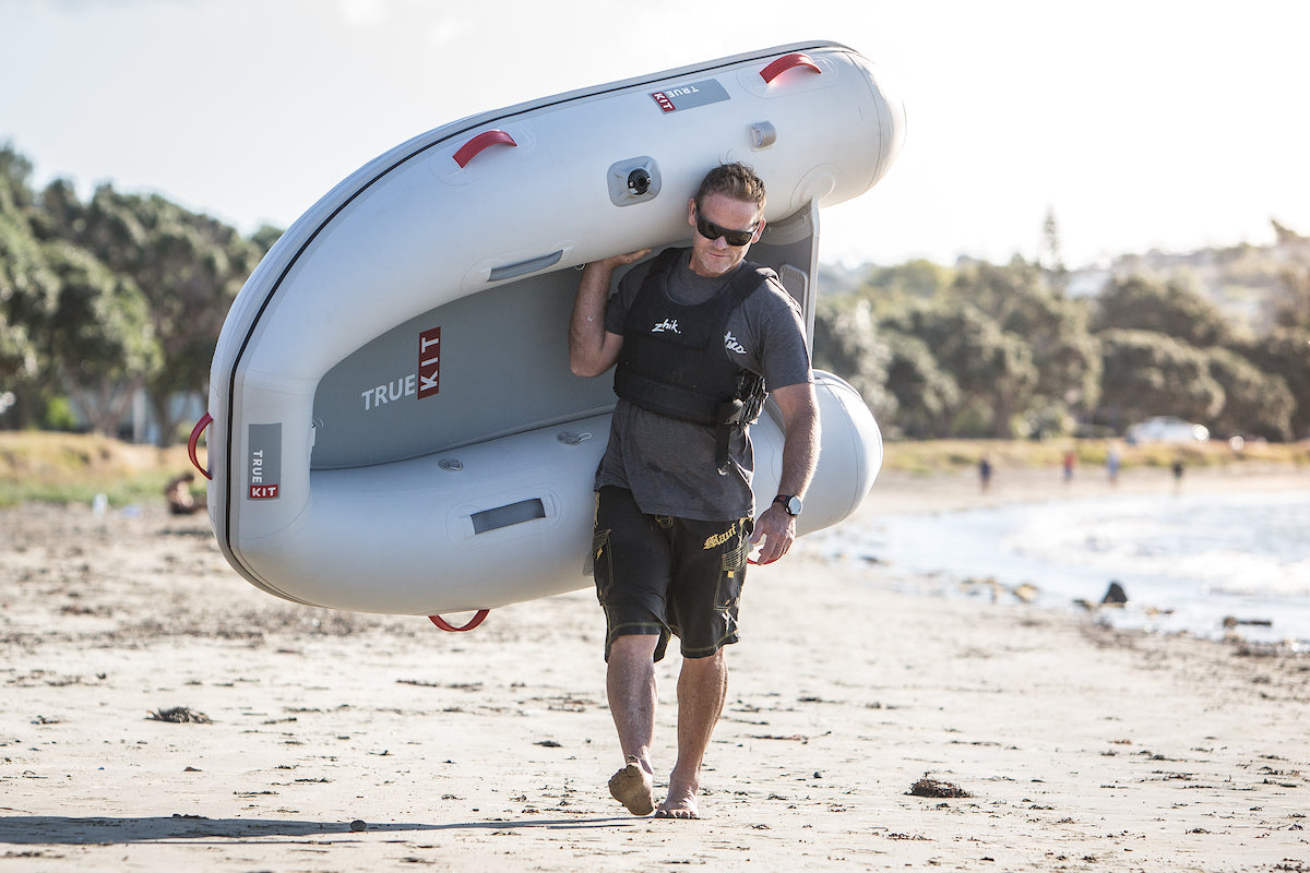 True Kit Owner Rod Dawson showing how easy it is to carry a lightweight True Kit Navigator tender