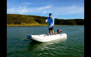 Standing up to cast out in the True Kit inflatable