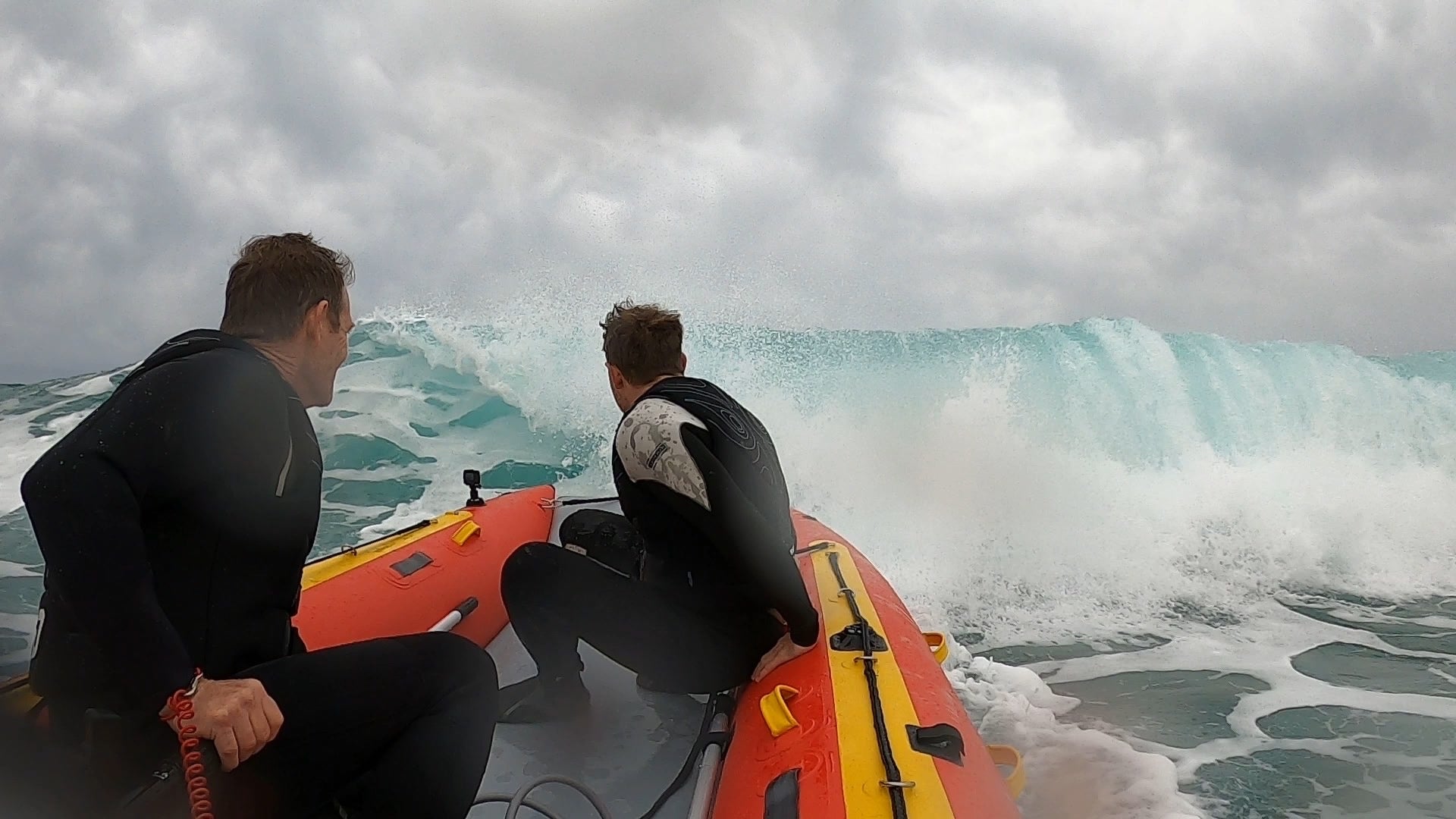 True Kit Discovery being used in big surf conditions.  Showing the stability and free draining cockpit