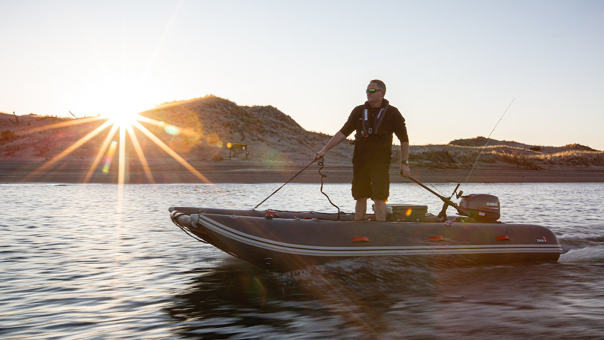 Standing up in a True Kit Discovery is so easy due to the catamaran stability