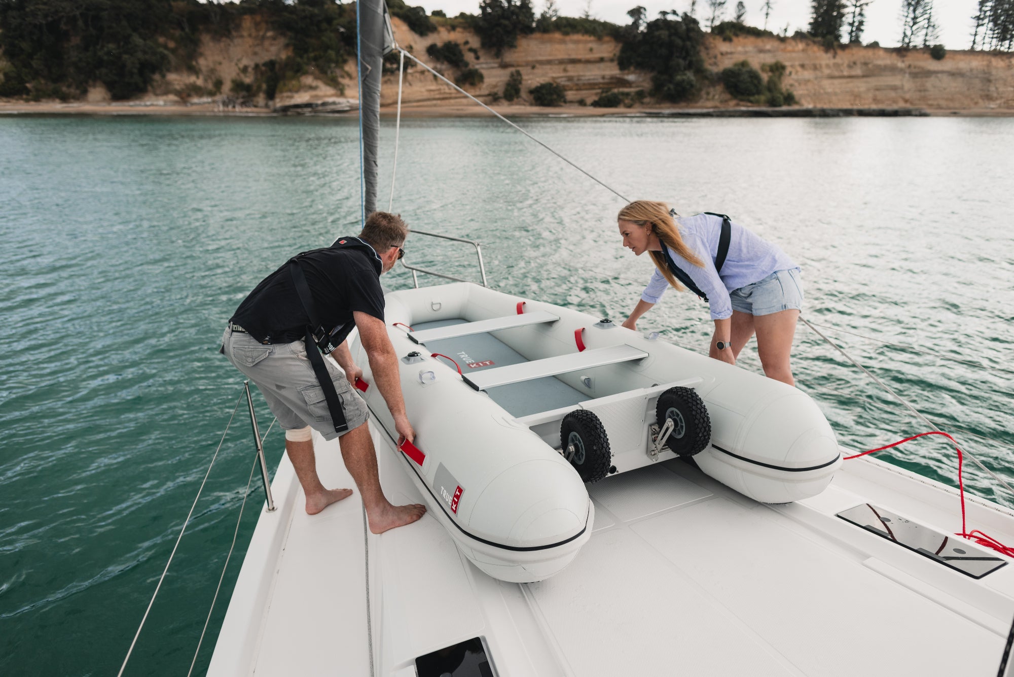 True Kit Navigator sits flat on the deck of the yacht