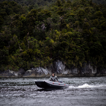 True Kit Discovery at speed in Fiordland New Zealand