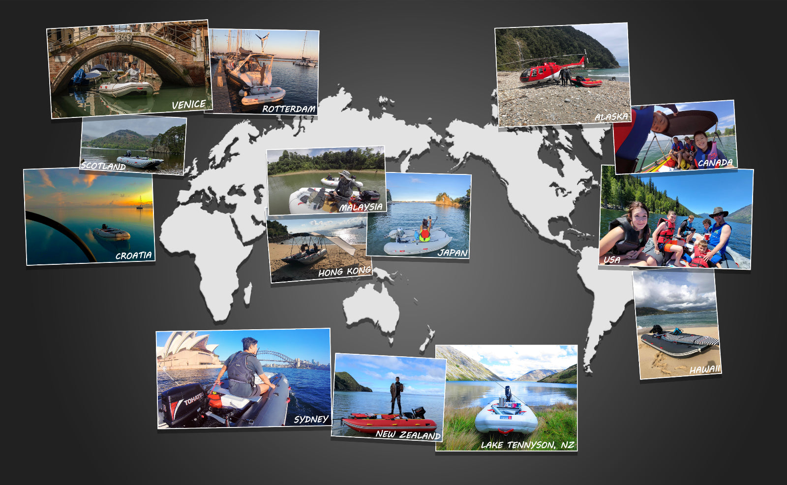 True Kit World Map includes a few of the international destinations that True Kits have gone to