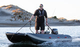 inflatable catamaran landing craft - True Kit Discovery - stand up stability